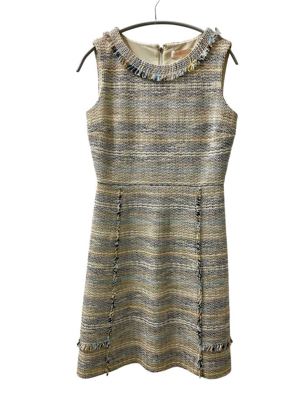 Tory Burch Tweed Fringe Sheath